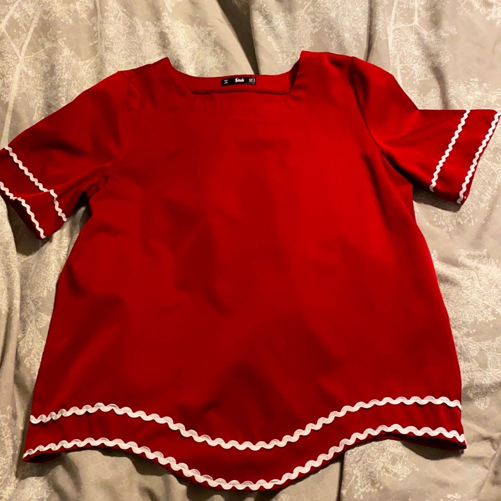 Red blouse